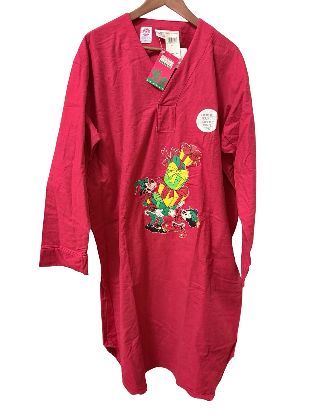 Disney Red Holiday Nightshirt Dead stock